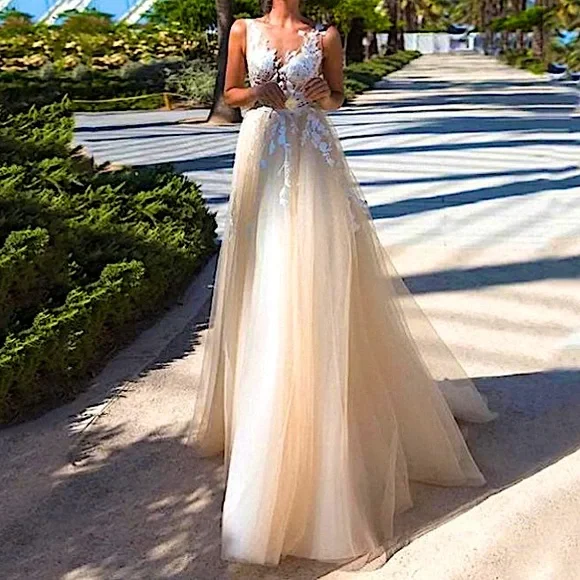 sachin and babi light blue dress Champagne Sequin Wedding Dress Long Sleeves Mermaid Pleated YH0047 main image 0